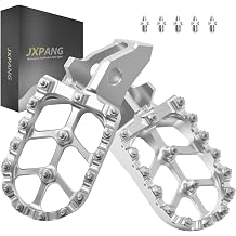 Foot Pegs for Surron Ultra Bee, CNC 6061-T6 Aluminum Heavy-Duty Footpegs with Anti-Slip Cleats, Compatible with Ultrabee UB Electric Dirt Bike Motocross Silver