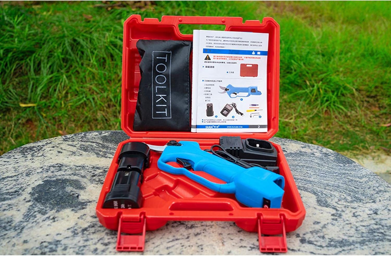 剪定鋏、ワイヤレス充電式電動ハサミ、16.8V、2Ahバッテリー、3～4時間