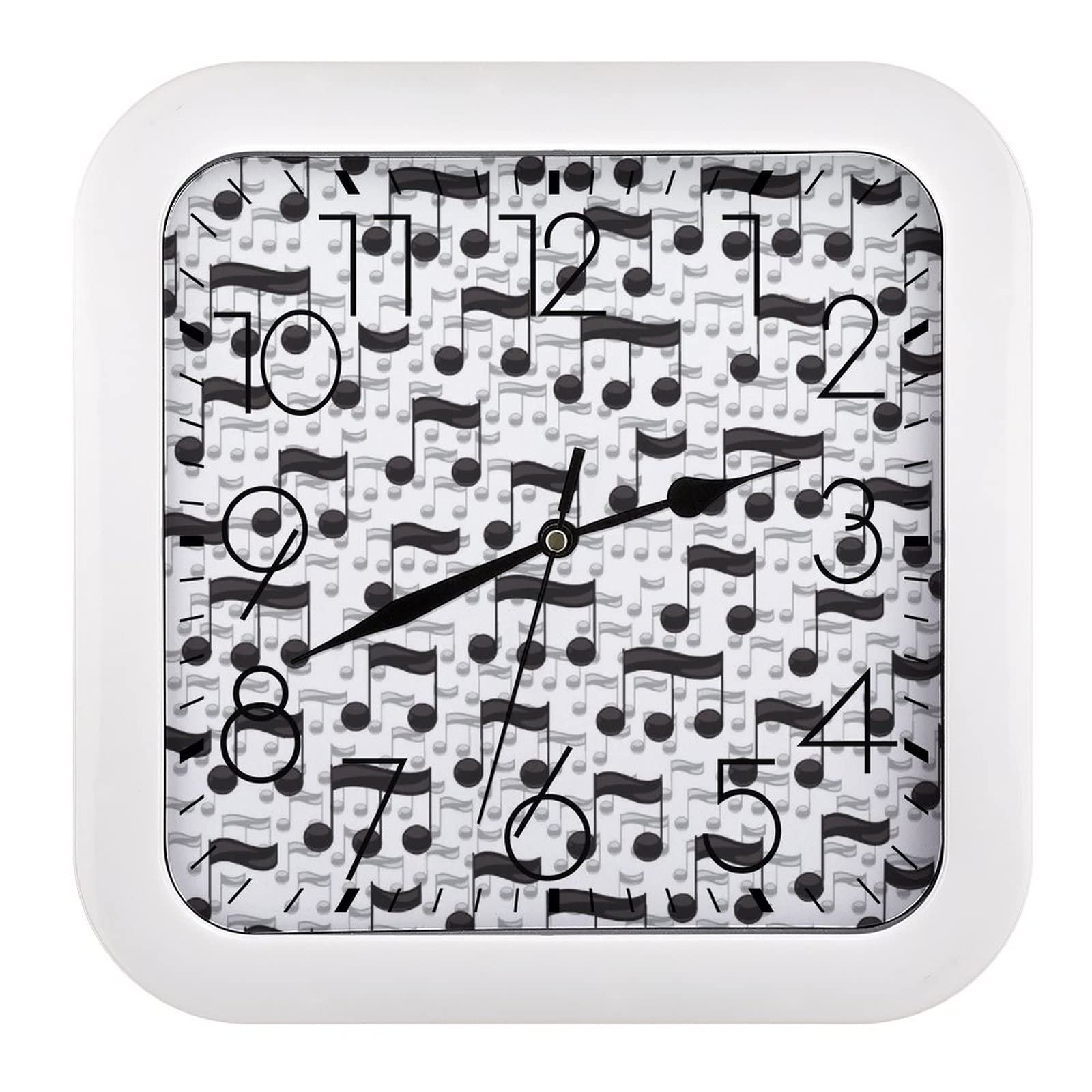 Pendule murale notes musicales au mouvement silencieux pour un bureau design et calme