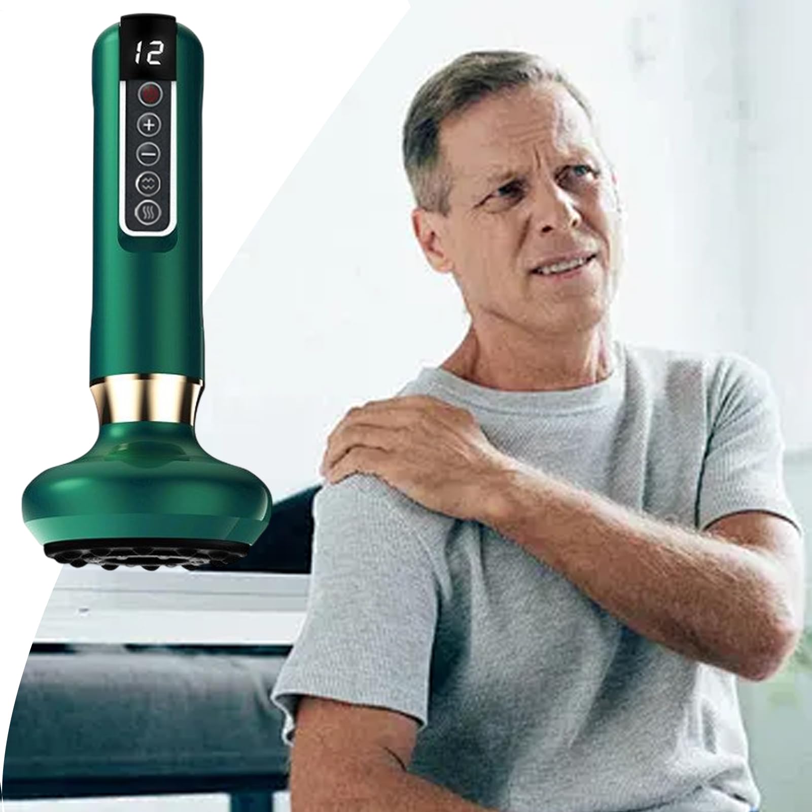 Masajeador Anticelulítico, Masajeador de Celulitis con Ventosa, Velora Celulitis, Ajustable De 12 Niveles, vibración De Carga Inalámbrica Para Los Muslos Del Vientre En El Cuello En Casa