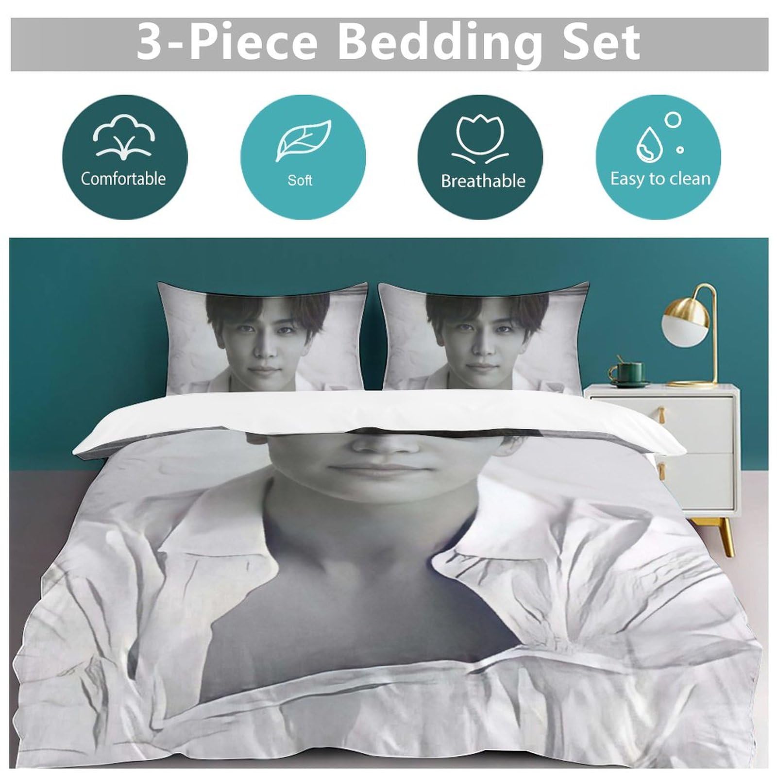 Amazon.co.jp: 岩田剛典 (3) 寝具 3ピース ンベッドスプレッド 枕