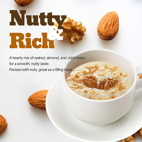 [Nokchawon] Korean Walnut Almond Jobs Tears Powder Yulmu Cha Tea, Nutty and Smooth Grain Tea Blend with Walnut, Breakfast Drink, Almond, and Barley, 50 Sticks, 900g (31.75oz)
