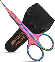 Boujee Trends Cuticle Scissors - Curved Extra Sharp Blades for Precise Nail, Eyebrow, Mustache, Nose Hair Trimming - Professional Multi-Purpose Grooming Shears for Men Women