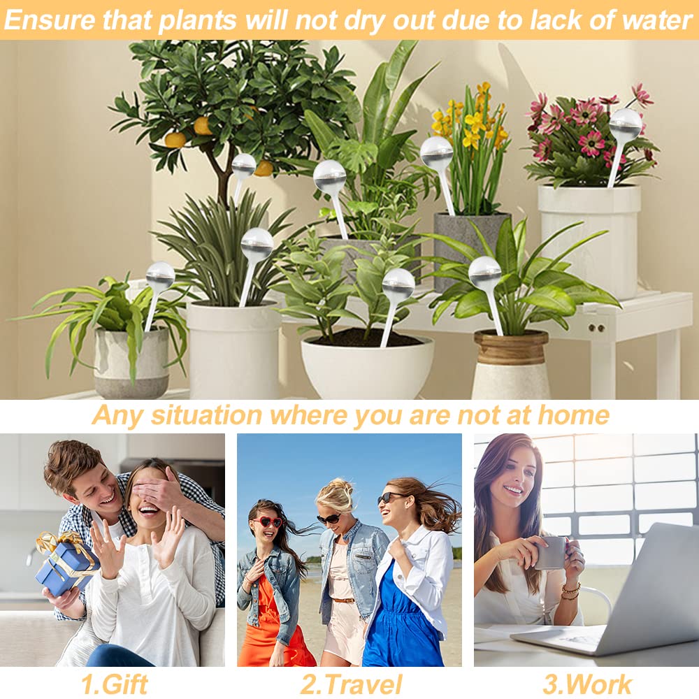 mizikuu Globe d'arrosage, 6 Pièces Système d'arrosage pour Plantes d'Intérieur Lobe Arrosage Plante Dispositif d'Arrosage Automatique pour Plante Interieur Fleurs Jardin en Pot