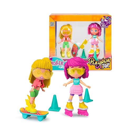 Pinypon - Set de 2 chicas Pinypon TOP sobre ruedas