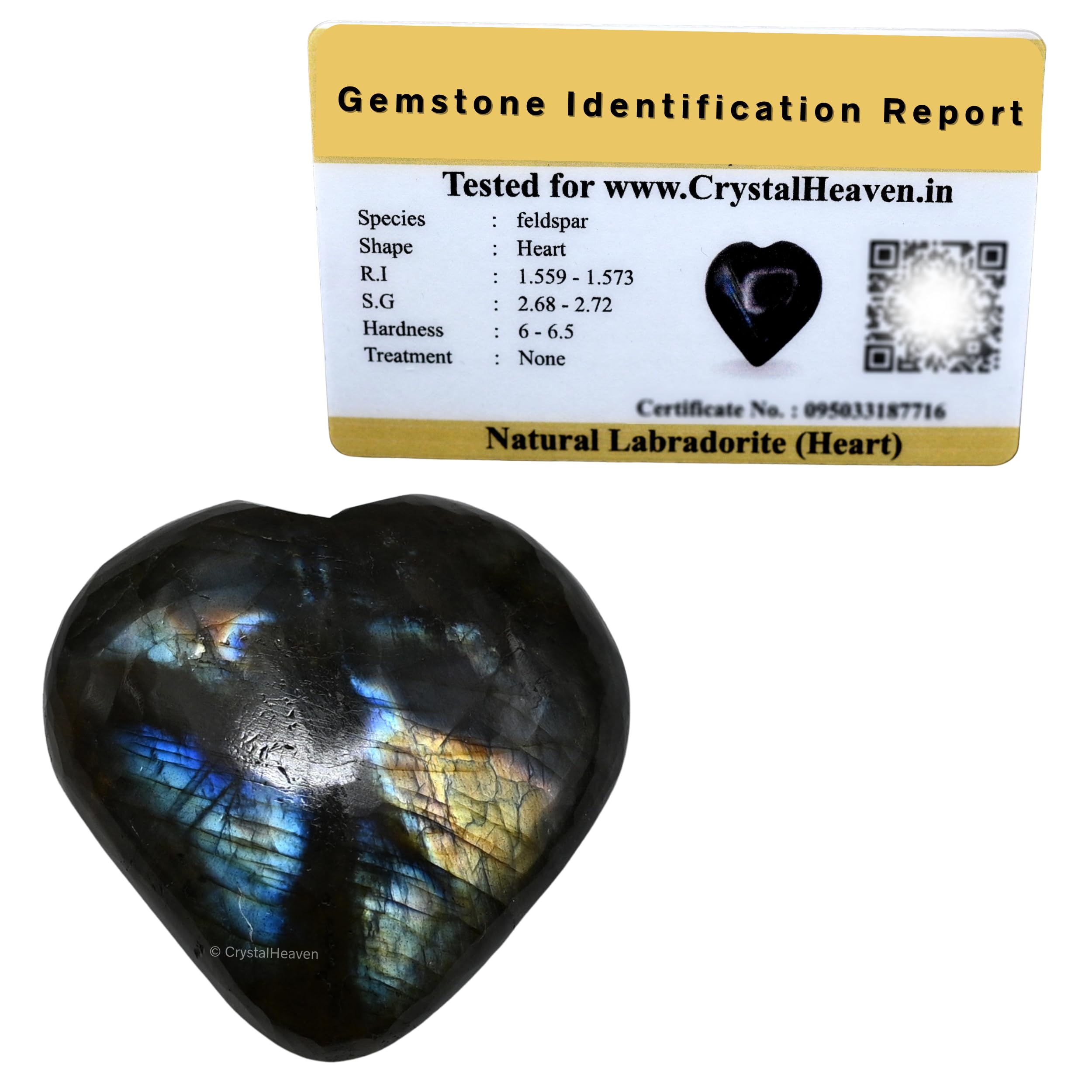 Crystal Heaven Certified Labradorite Crystal Heart Palm Pebbles Stones For Anxiety Stress Relief Massage - Aaa Grade Original Healing Gemstone Agate Heart Palm Stone For Yoga Meditation Spiritual