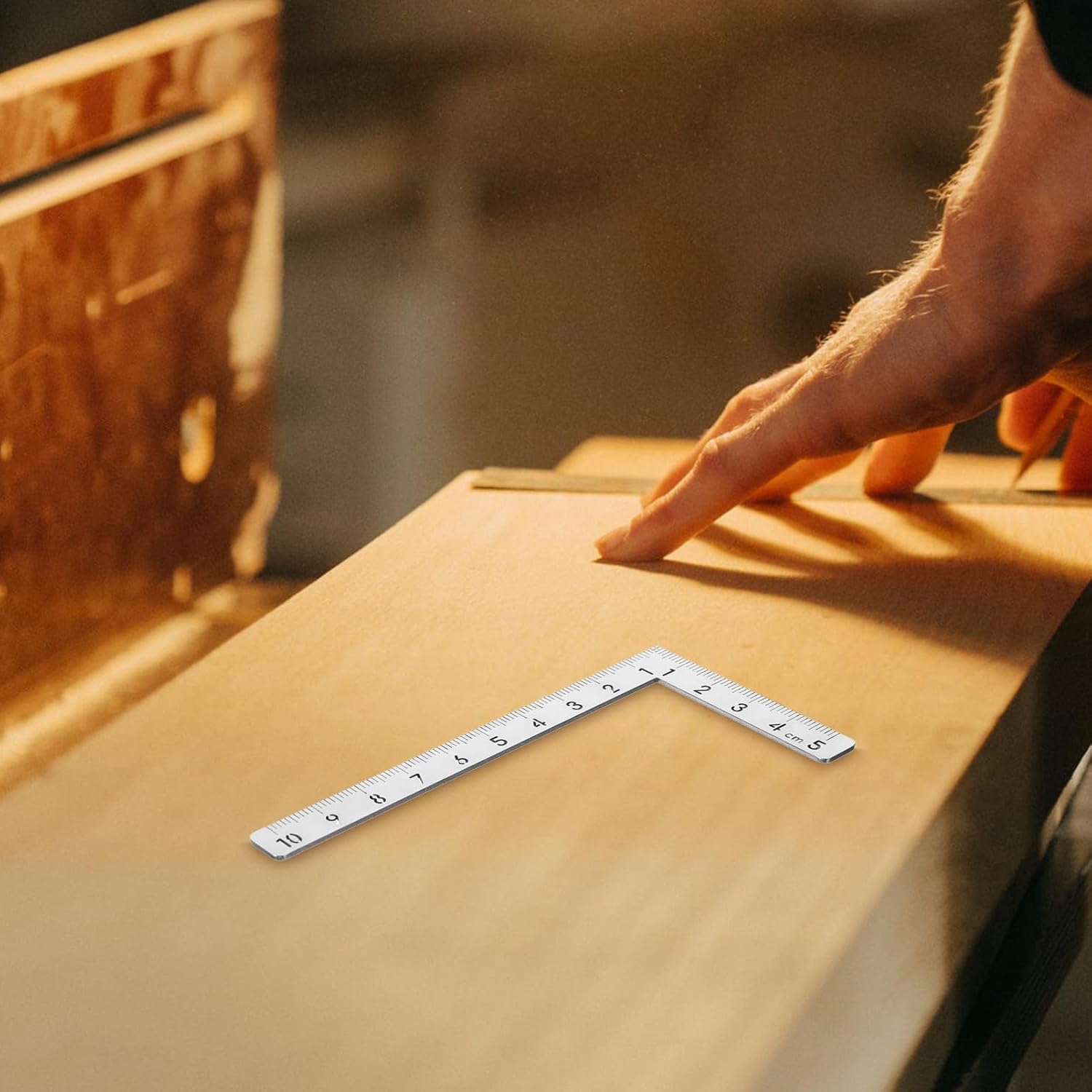 4pcs Right Angle Ruler Carpenter Tool for Precise Measurements Lightweight and Portable Woodworking Square Scale for Easy Use