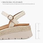 GoodValue Femmes Plateforme Espadrille Sandales de haie Bracelet de cheville réglable Toe ouvert Casual Dressy Sandales d'été