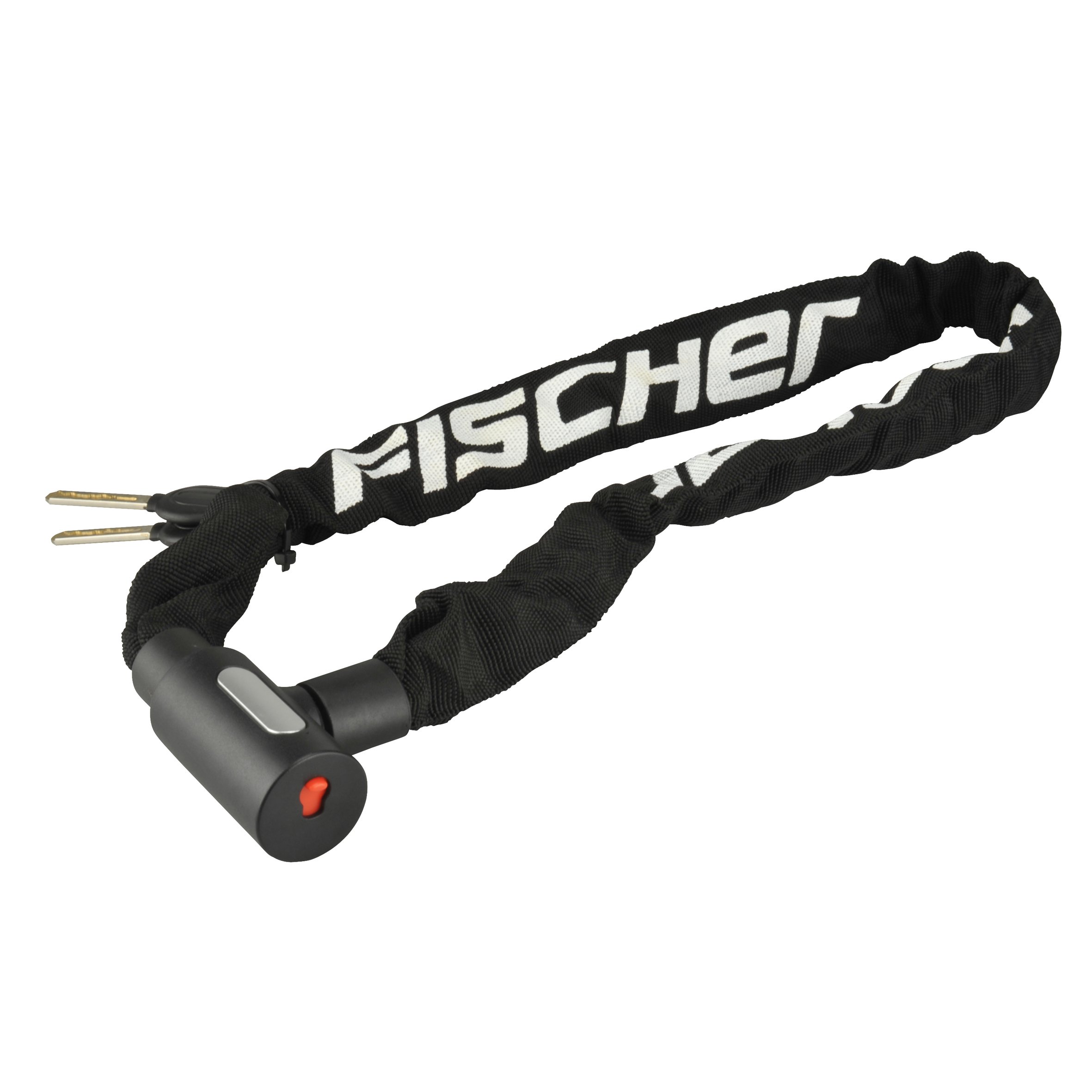 FISCHER 85898 zamek łańcuchowy z kluczami | średnica: 5 mm | czarny | długość: 90 cm