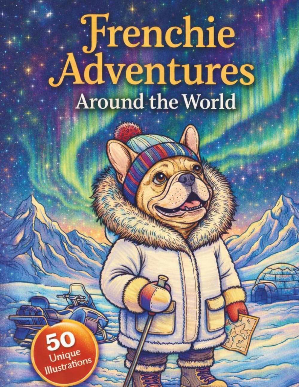 Frenchie Adventures Around the World: 50 Unique Scenes of Pups Traveling the Globe (The Frenchie Collection: A French Bulldog Coloring Adventure.)