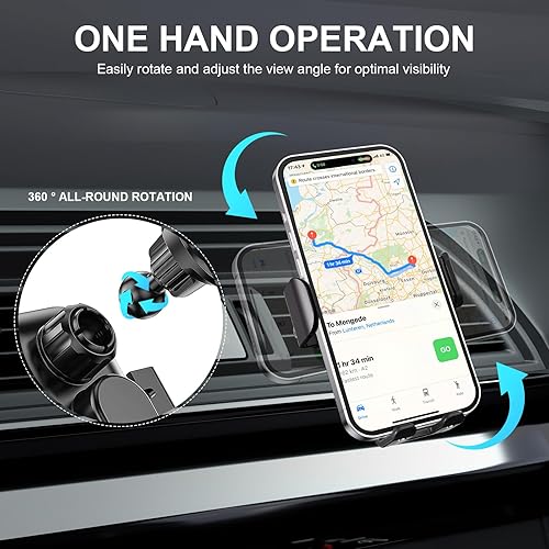 Miniatura 7 de Soporte de cargador de coche inalámbrico rápido de 15 W, soporte de teléfono de sujeción automática para iPhone 1615141312, Samsung S24S23S22S21,