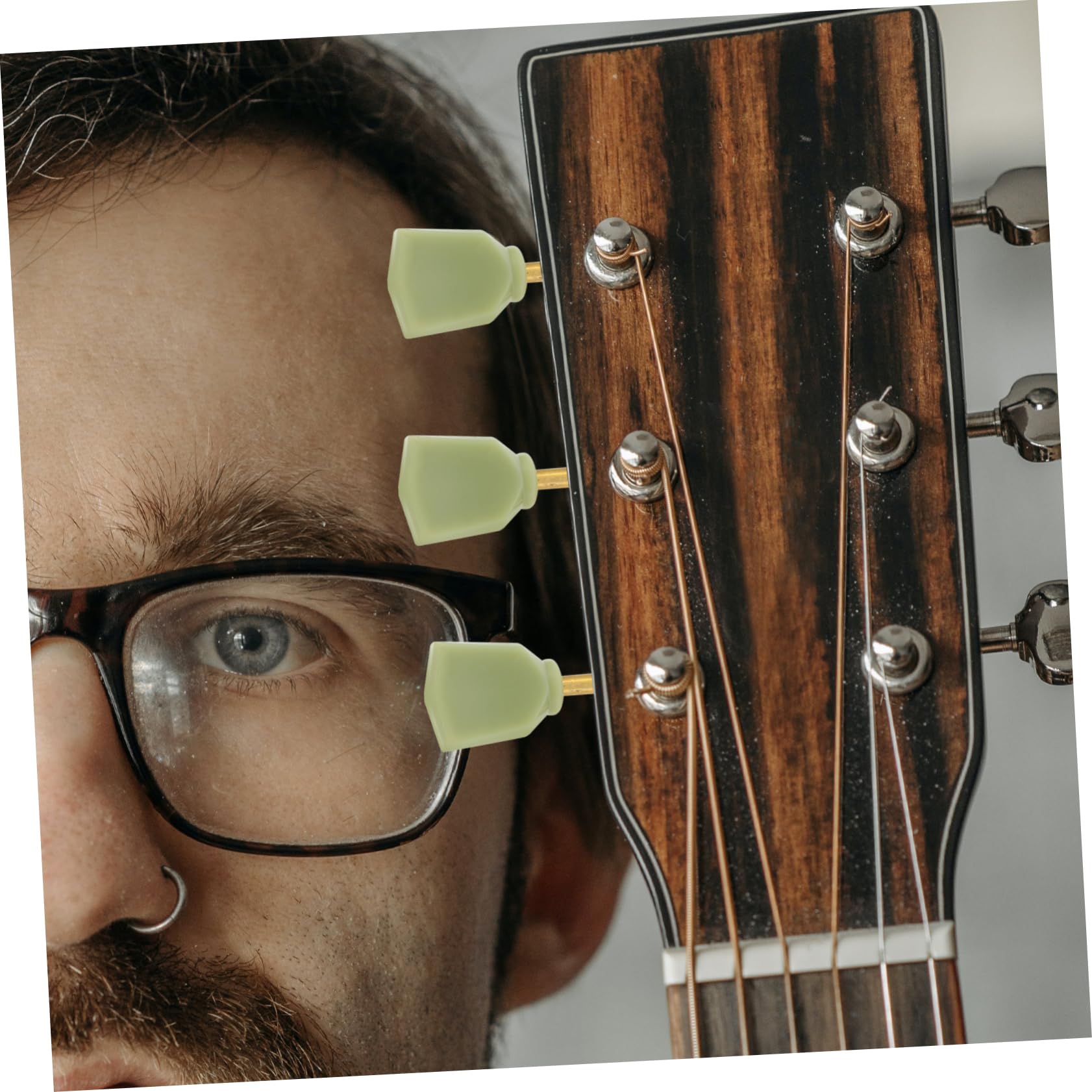 Levemolo Electric Folk Guitar Tuning Pegs 6 Pack Locking Tuners Guitar Tuner Knobs for Accurate Tuning