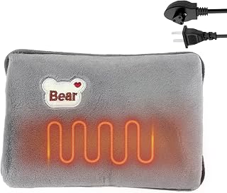 Rechargeable Electric Hot Water Bottle, Hot Water Bag, Leak-Proof Electric Hand Warmer, Soft & Cosy, Bed, Hand & Body Warmer, Hot-Water-Bottle with Soft Cover for Neck Shoulder Legs Waist