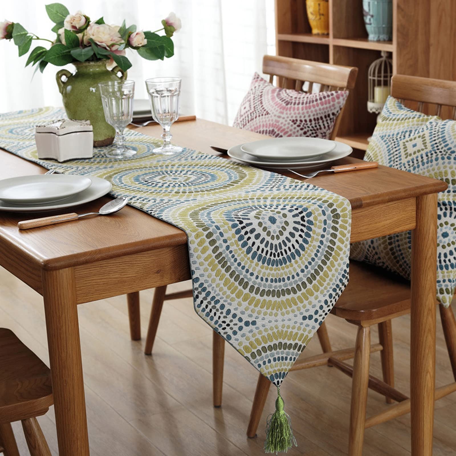 Runner da tavolo, decorazione moderna per matrimoni, vacanze, feste, 33 x 160 cm, perfetto per cucina, sala da pranzo, casa, letto e coda bandiera decorazione