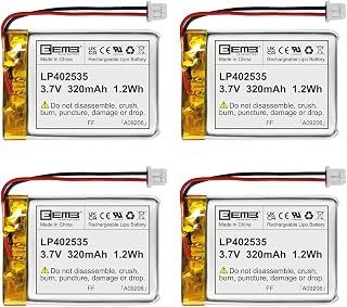 EEMB Lithium Polymer battery 3.7V 320mAh 402535 Lipo Rechargeable Battery Pack with wire Molex Connector for Headphones and Dashcam-confirm device & connector polarity before purchase(4)
