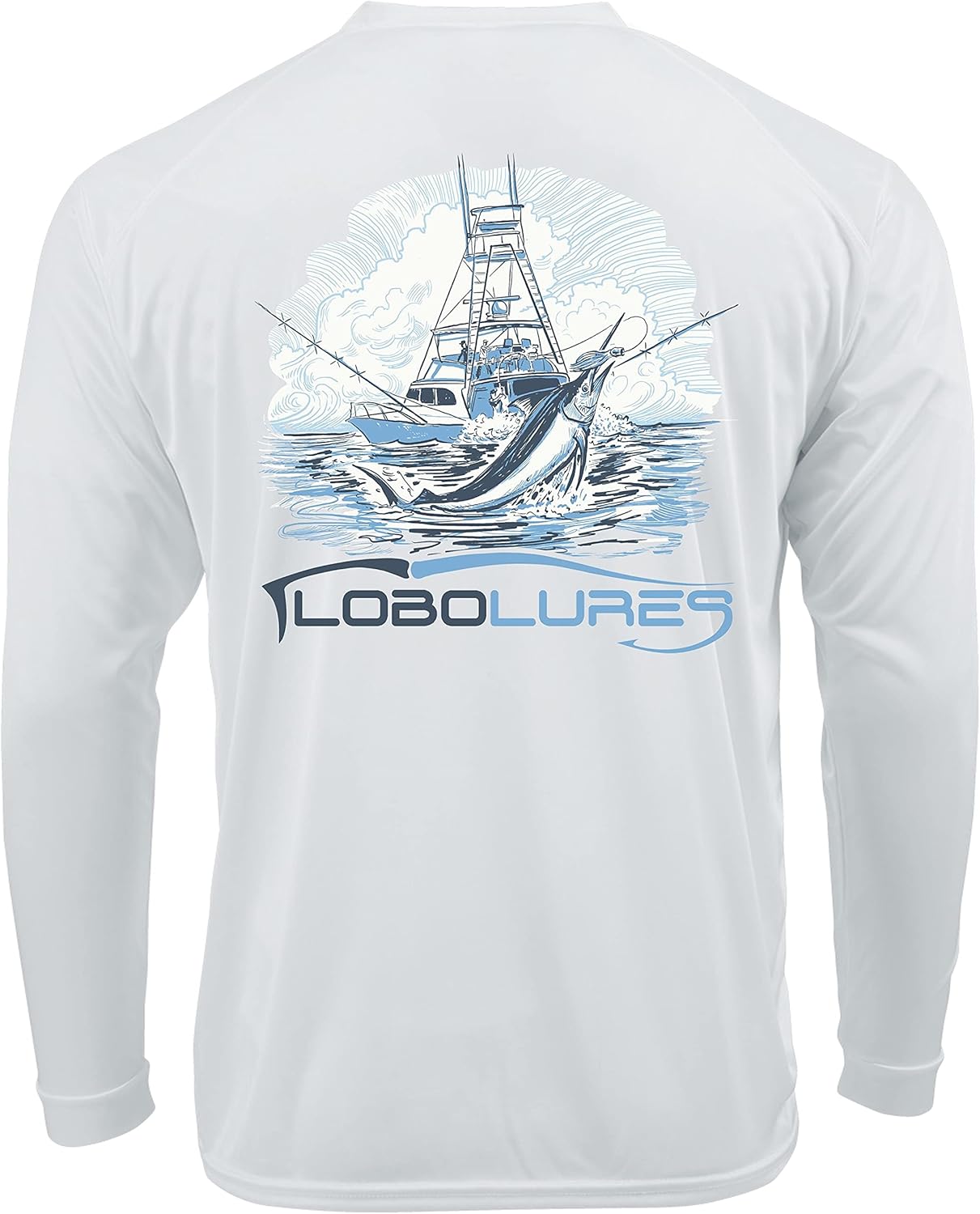 Never Back Down Sportfishing Lifestyle Fishing Long Sleeve Performance UPF50+ Dri-fit T-Shirt