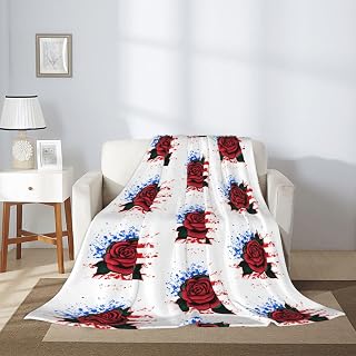 America Bangladesh Bangladeshi Flag Rose Birthday Blanket Gifts for Women Giant Blanket 50"x40" Soft Flannel Throw Blanket