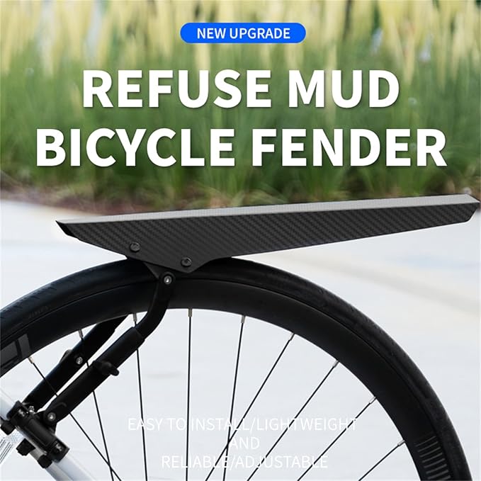 Guardabarros trasero universal para bicicleta PP ajustable miniatura 2