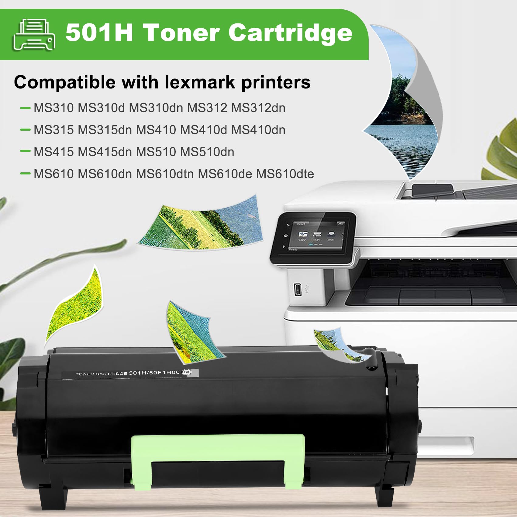 DogePro 502H Toner Compatibile Sostituisce Lexmark 50F2H00 / 502 (Nero - Foto 10
