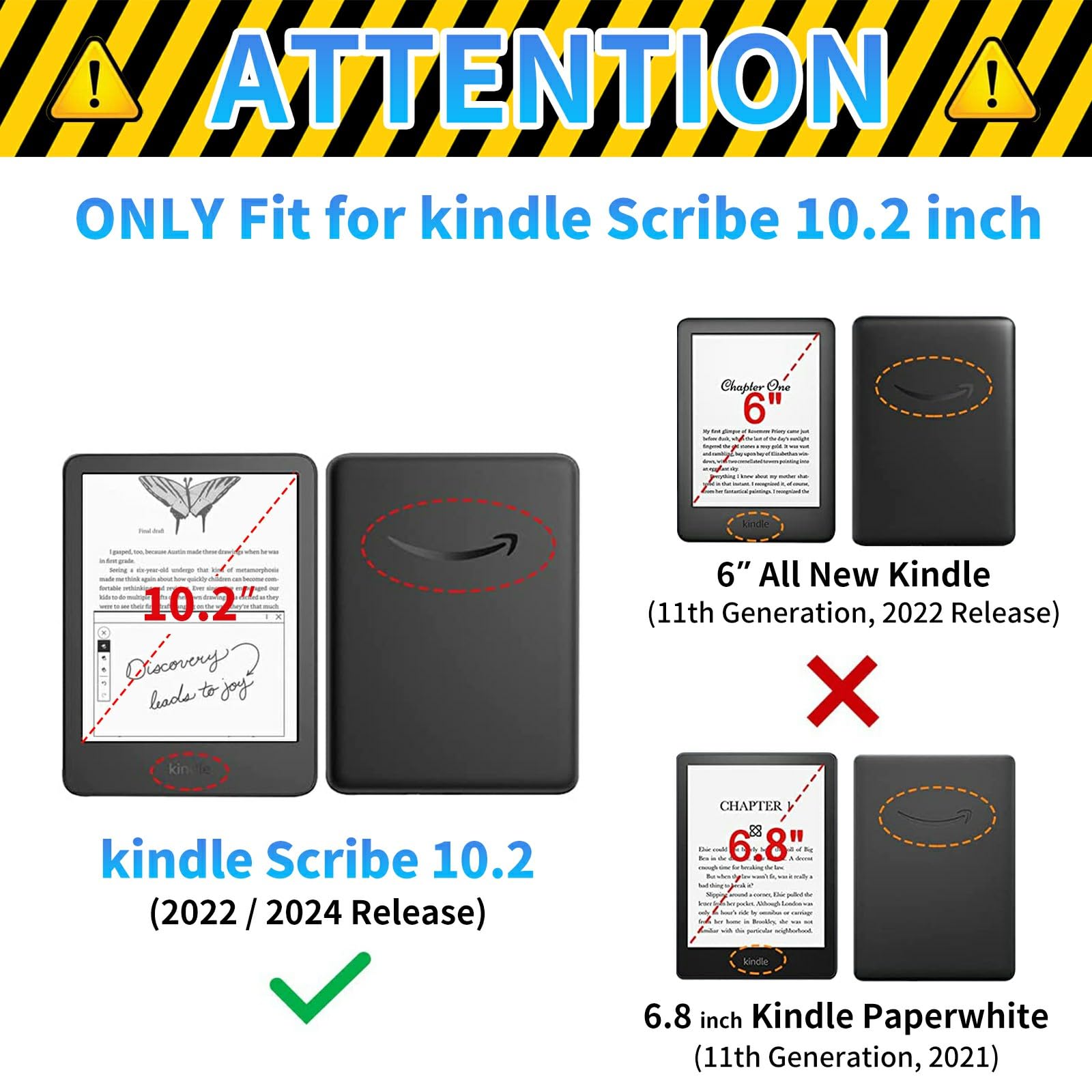Custodia Sottile Fintie Per Kindle Scribe 10.2'' (2024/2022) - Cover Folio Con Auto Sleep/Wake E Magneti