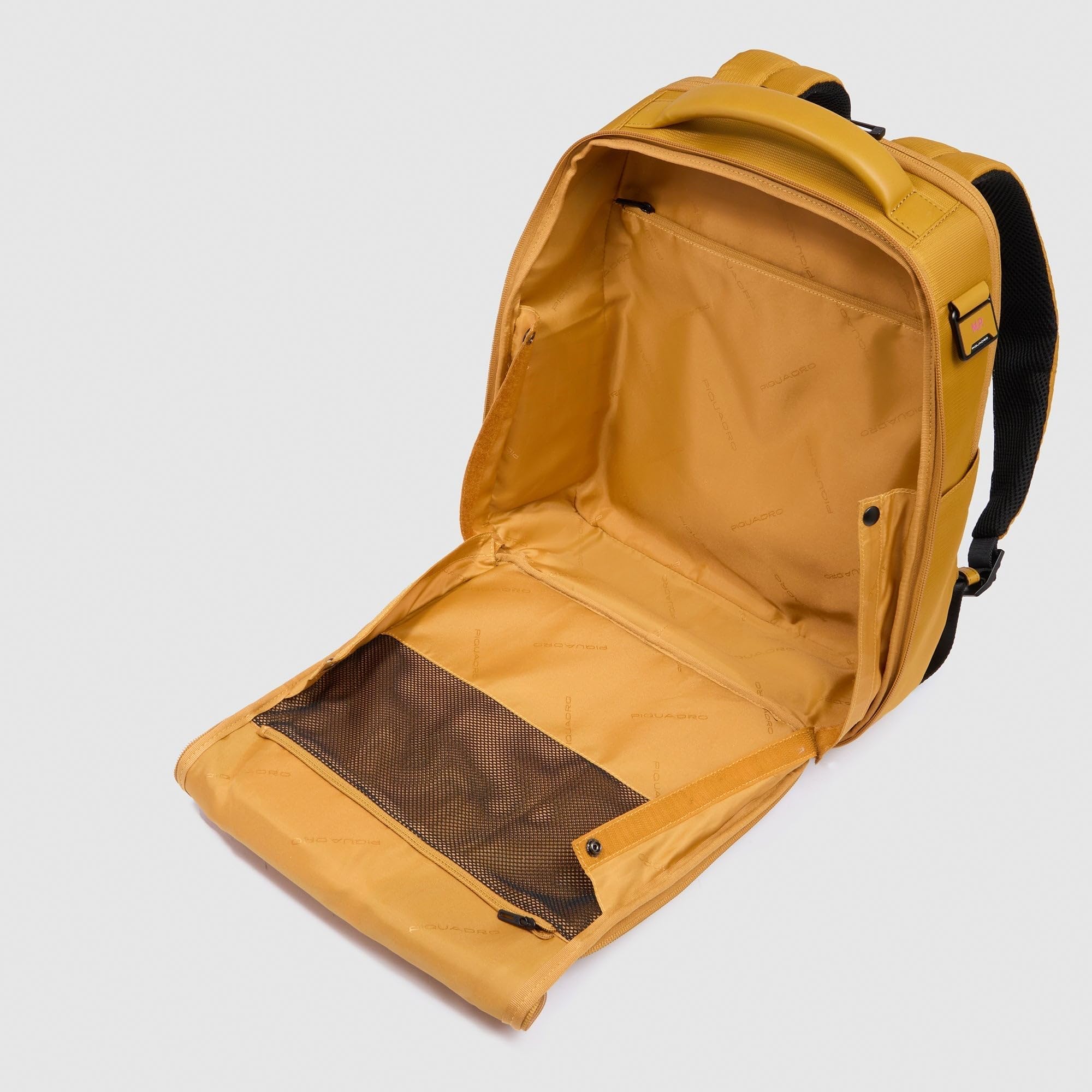 PIQUADRO – Zaino - Porta PC 14" - In Pelle e Tessuto Tecnico – Elegante e Funzionale – Uomo