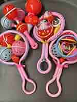 昭和レトロ・セルロイドのガラガラ２種まとめて②