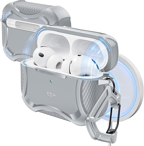Miniatura 15 de ESR Funda para AirPods 4, compatible con AirPods de 4ª generación (2024), compatible con MagSafe, potente protección contra caídas, tapa magnética,