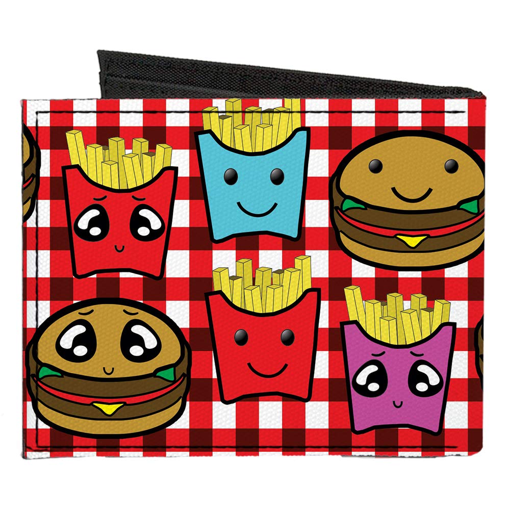 Buckle-Down Men's Standard Canvas Bifold Wallet Burger, 4.0