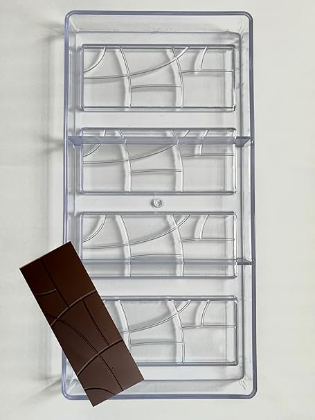 CandyMake Chocolate Bar Making Mold | Polycarbonate | Hard Mold For Making Professional Chocolate Bars At Home Or Commercial