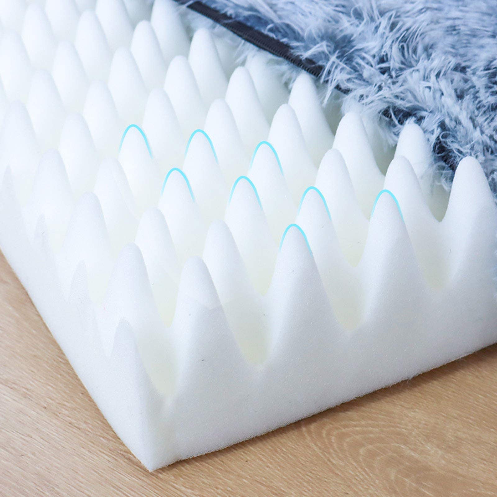 Cama ortopédica para perros, colchón de felpa suave, almohadilla de espuma viscoelástica para perros pequeños, medianos y grandes, alfombrilla extraíble para jaula de perro, lavable, antideslizante,