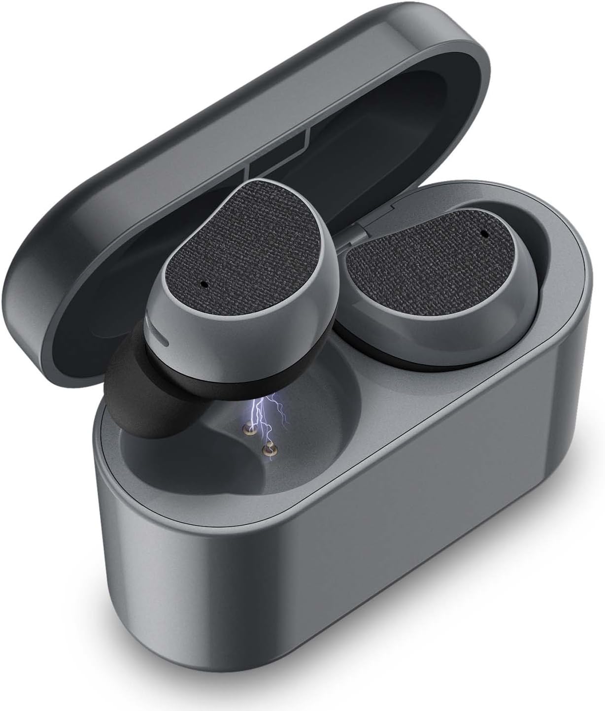 Wireless Earbuds, Soundmoov Mini True Bluetooth Earbuds Sweatproof Wireless Headphones with Mic and Charging Case for iPhone Samsung iPad and Most Android Phones (Gray)