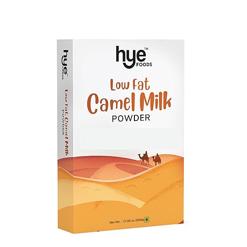 HYE FOODS Leche de camello en polvo baja en grasa Pastura pastada 17.60 oz (500 gms)