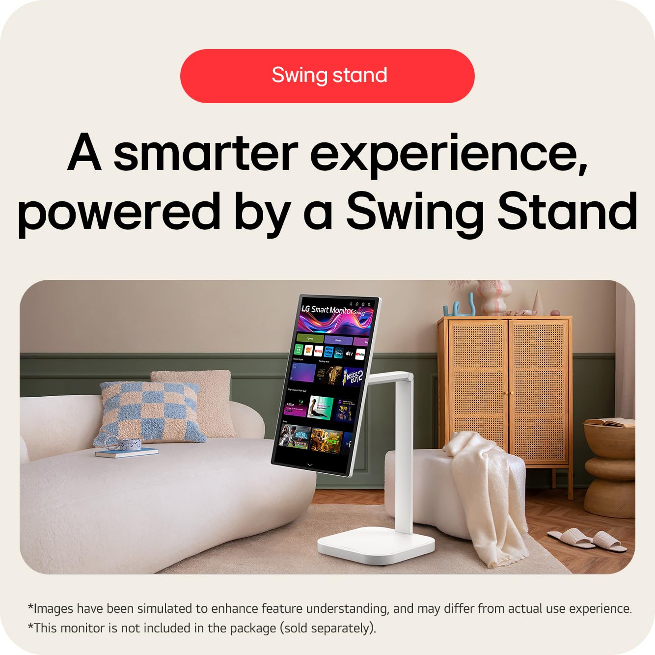 LG Smart Monitor Swing Stand STA32F (Compatible with Select LG