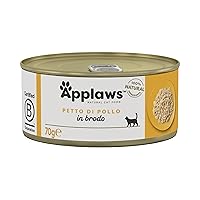 Applaws 100% Naturale Petto di Pollo Cibo Umido per Gatti Adulti in Brodo