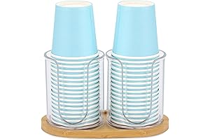 Bathroom Cup Dispenser 3 Oz, 2-Pack Clear Cup Holder for Bathroom Countertop