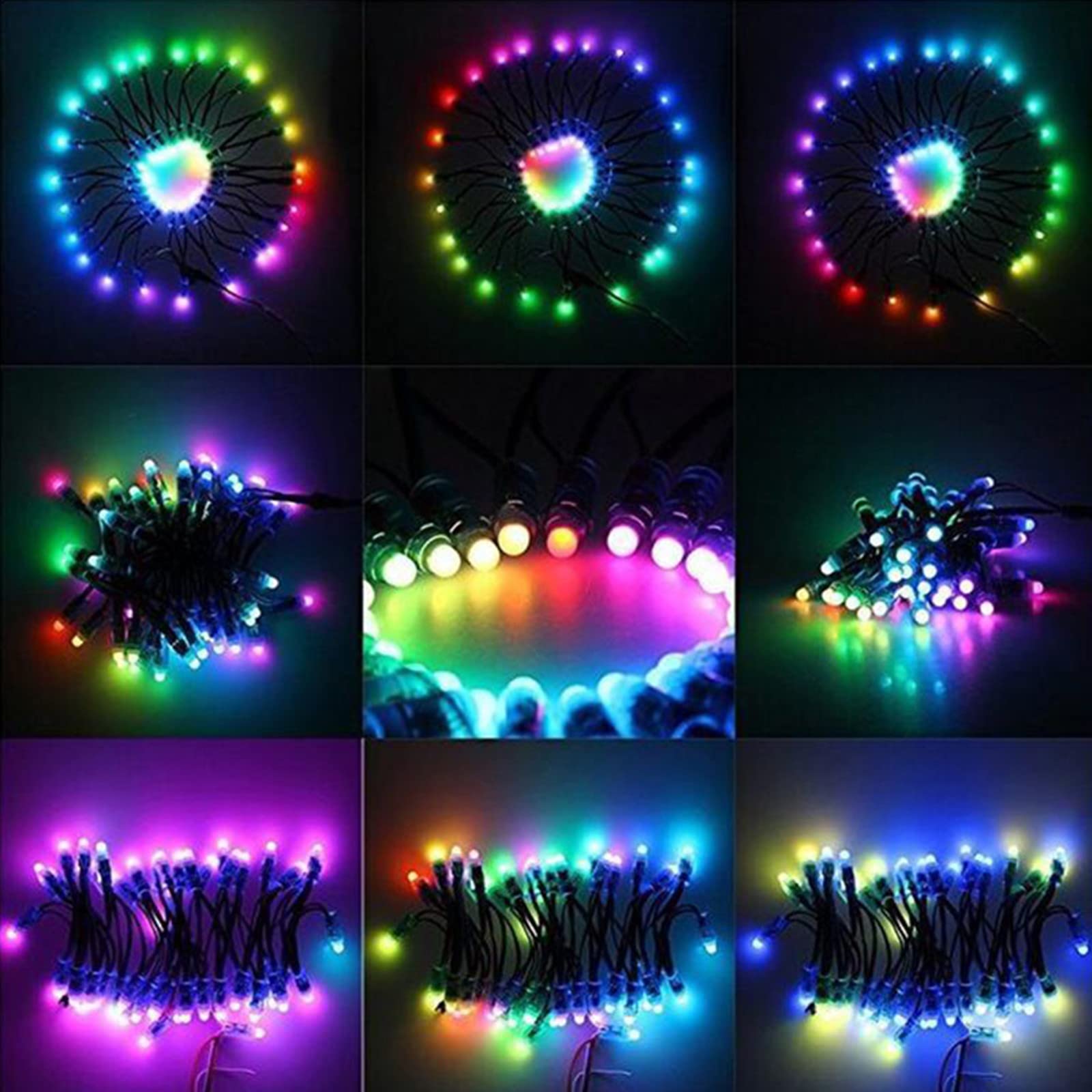 DC 5 V, 500 Stück, WS2811, 12 mm, diffuses digitales RGB-LED-Pixellicht, individuell adressierbar, rund, LED-Pixel-Modul, wasserdicht, für Halloween, Weihnachten, Werbetafel, Hausdekoration