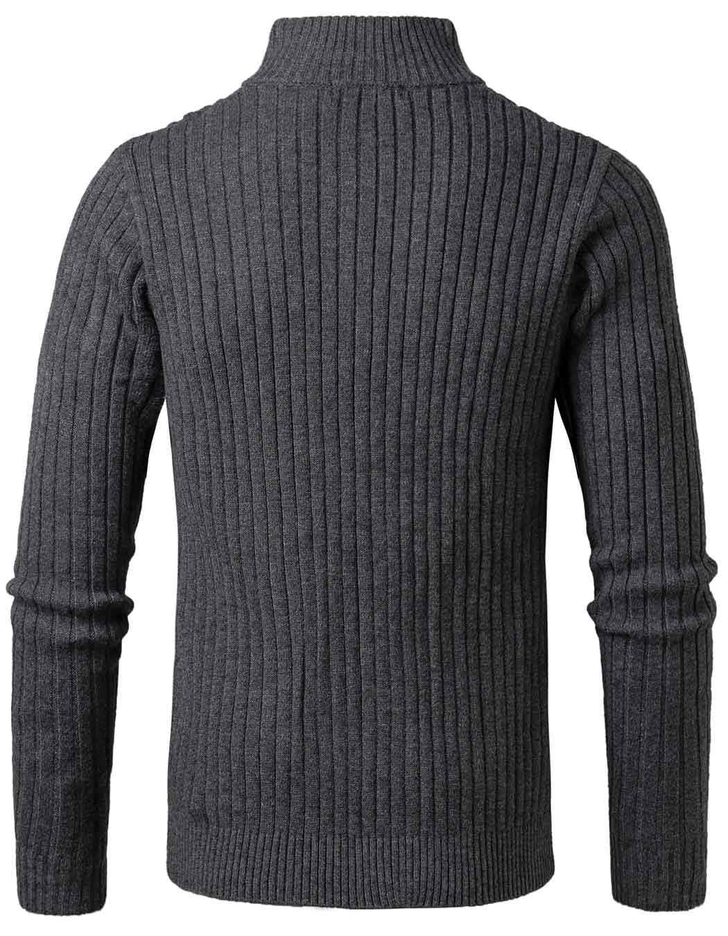 Uomo Cardigan Giacca Maglia a Cavo Manica Felpa con Zip Caldo Invernale Cappotti Maglione Casual Slim Leggero Pullover