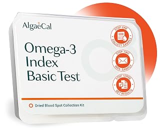 ALGAECAL Omega 3 Finger Test Kit – Easy Home Test Kit with Pre-Paid Return Envelope, Quick & Hassle-Free Certified Lab-Verified Results for Accurate Omega-3 Levels, Made in USA - Amazon product rated Grade A