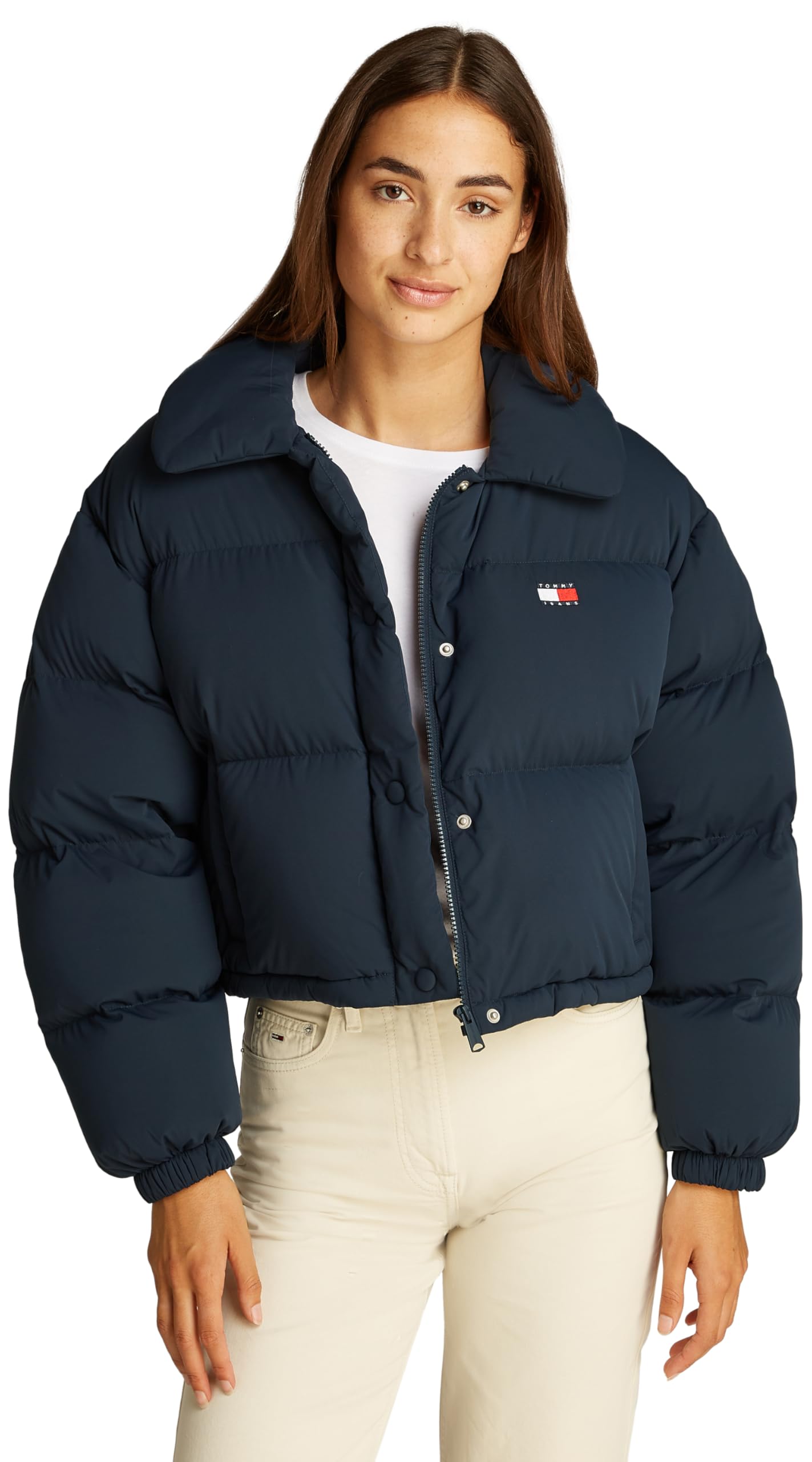 TJW CRP BADGE COLLAR DOWN PUFFER Ceket Kadın
