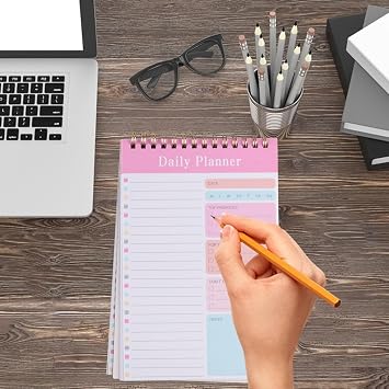 To Do List Notebook, 3 Pads To Do List Notepad, Daily Planner Notebook, Undated To Do List Organiser Notebook, A5 Spiral 60 Pages Things to Do Today Notebook Pads for Study Work Office(7.9x5.1