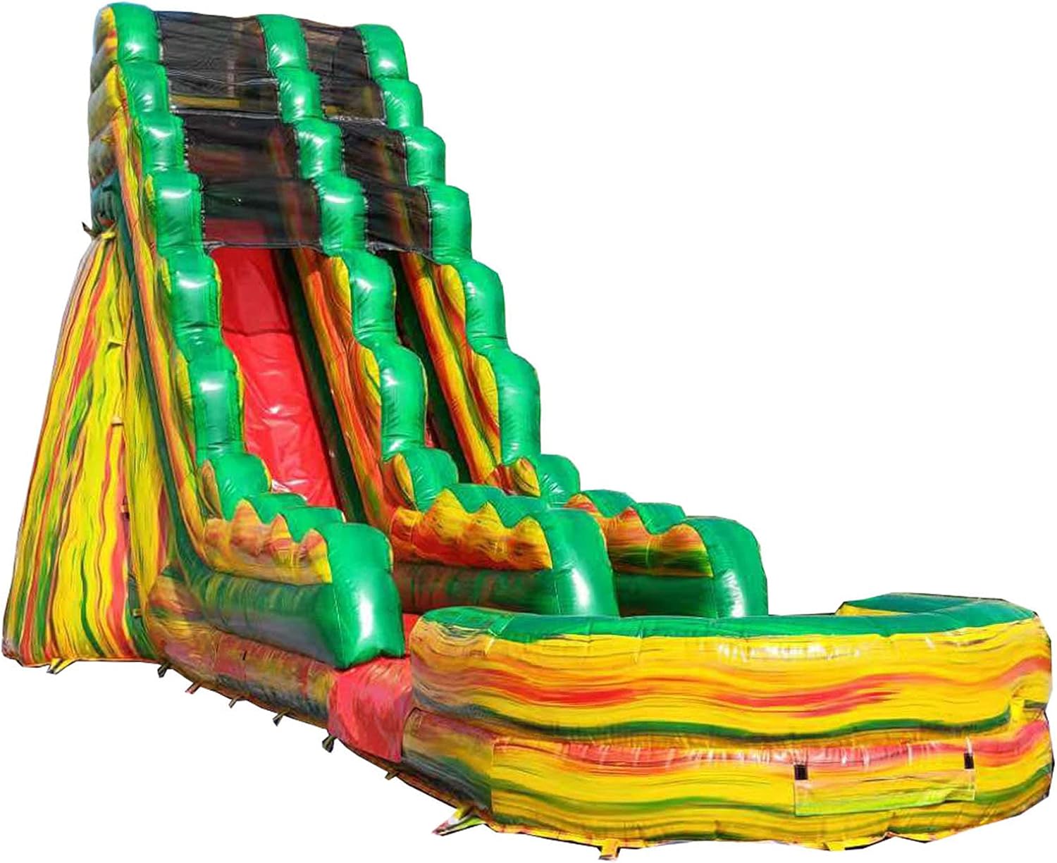 JumpOrange Commercial Grade Inflatable Water Slide with Splash Pool for Adults and Kids Includes Blower,Stakes and Storage Bag 19-Foot Tall x 36-Foot Long x 15-Foot Wide Outdoor,Rainbow,JCX-WS19RAF