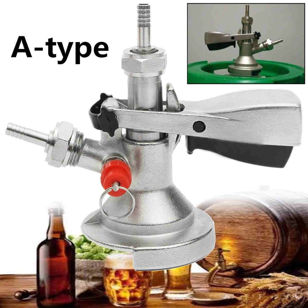 1 dispensador de cerveza tipo A para cerveza casera + válvula de aire de acero inoxidable