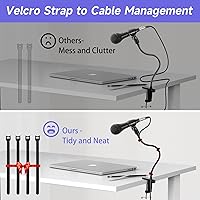 Vista 6 de Soporte de micrófono para podio y soporte para micrófono, soporte flexible de 13.78 pulgadas, soporte de micrófono de escritorio con cuello de cisne