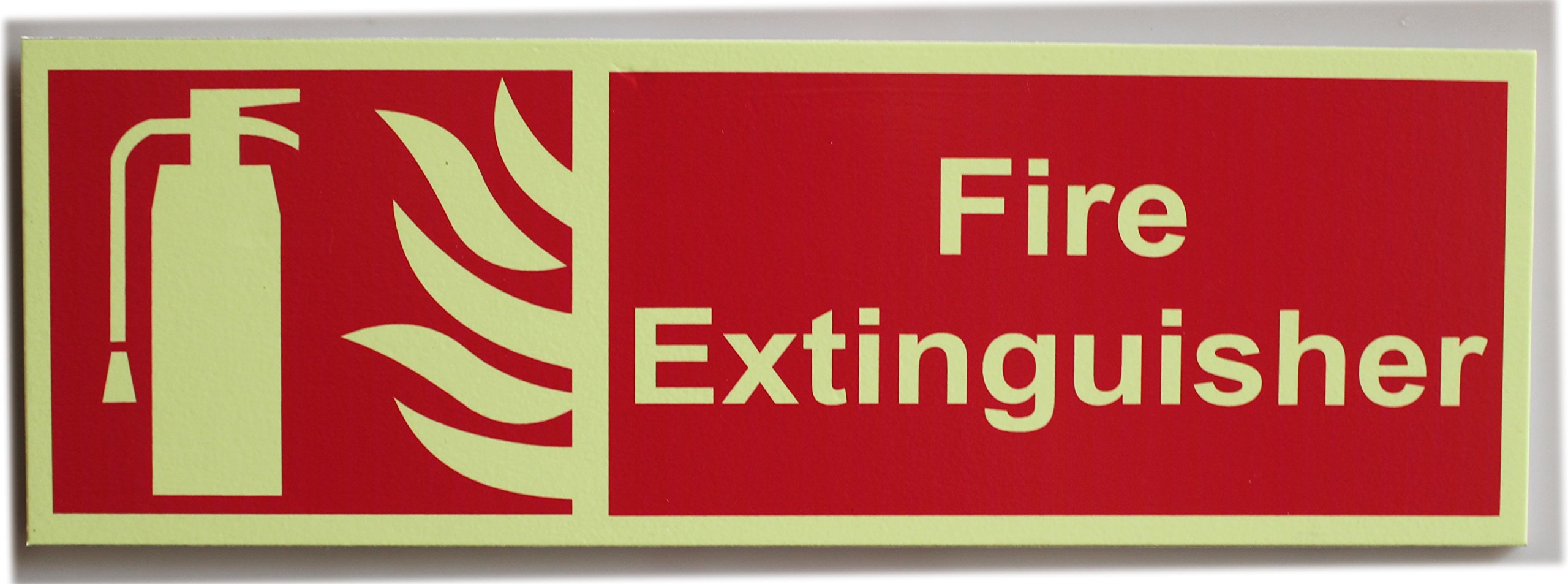 Sponsored Ad - Infinite - Autoglow Fire Extinguisher Signage Board, for Business Shop Stores Cafes Hospital School Office Hotel Restaurant Company Malls (Yellow & Red, 12 inch X 4 inch)