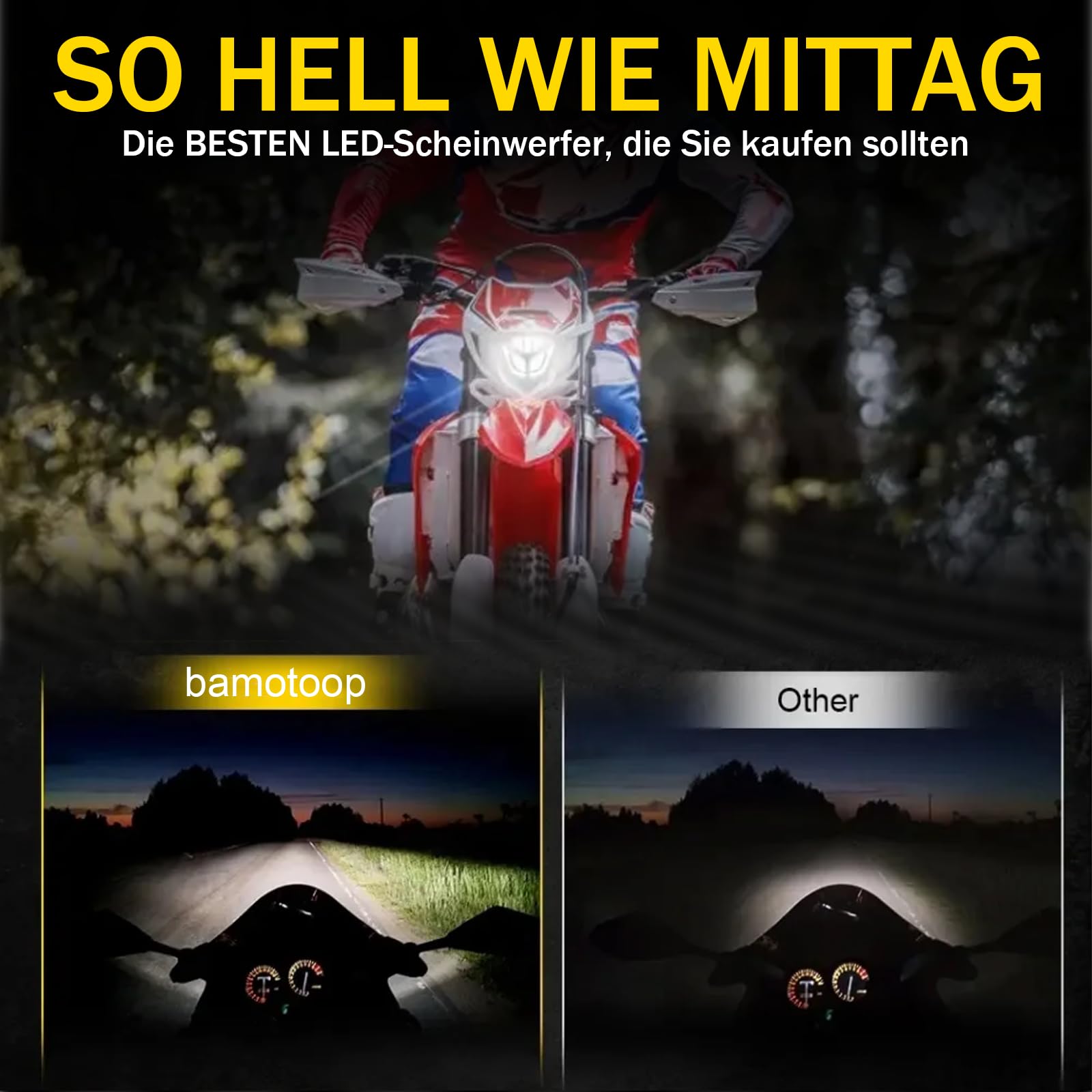 50 W LED moto faro omologato E con luce di marcia diurna per Beta RR125 200 4T250 300 2T 350 390 430 480 4T 2008-2024 Beta X-Trainer 2015-2024