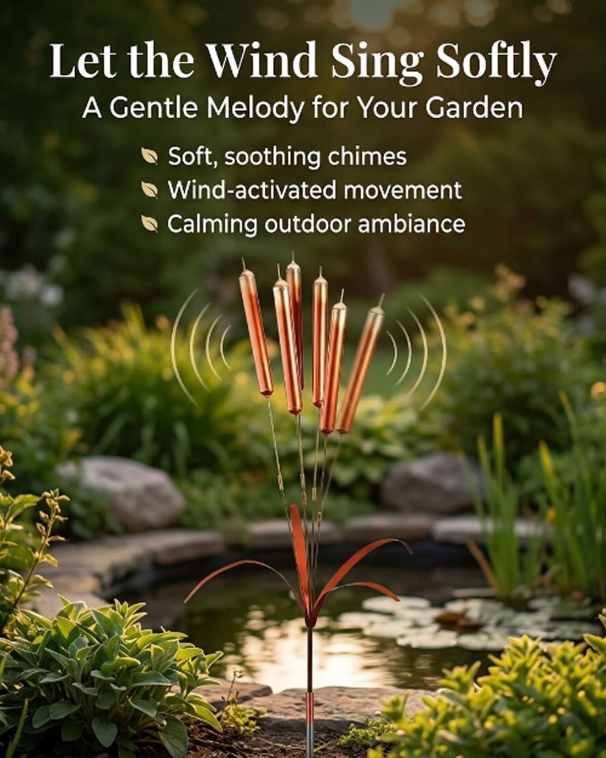Campanelli a vento in rame, decorazione commemorativa per esterni, giardino, patio, cortile, piante, piante, campane Fengshui, regalo di benedizione per genitori e amici (2 pezzi)