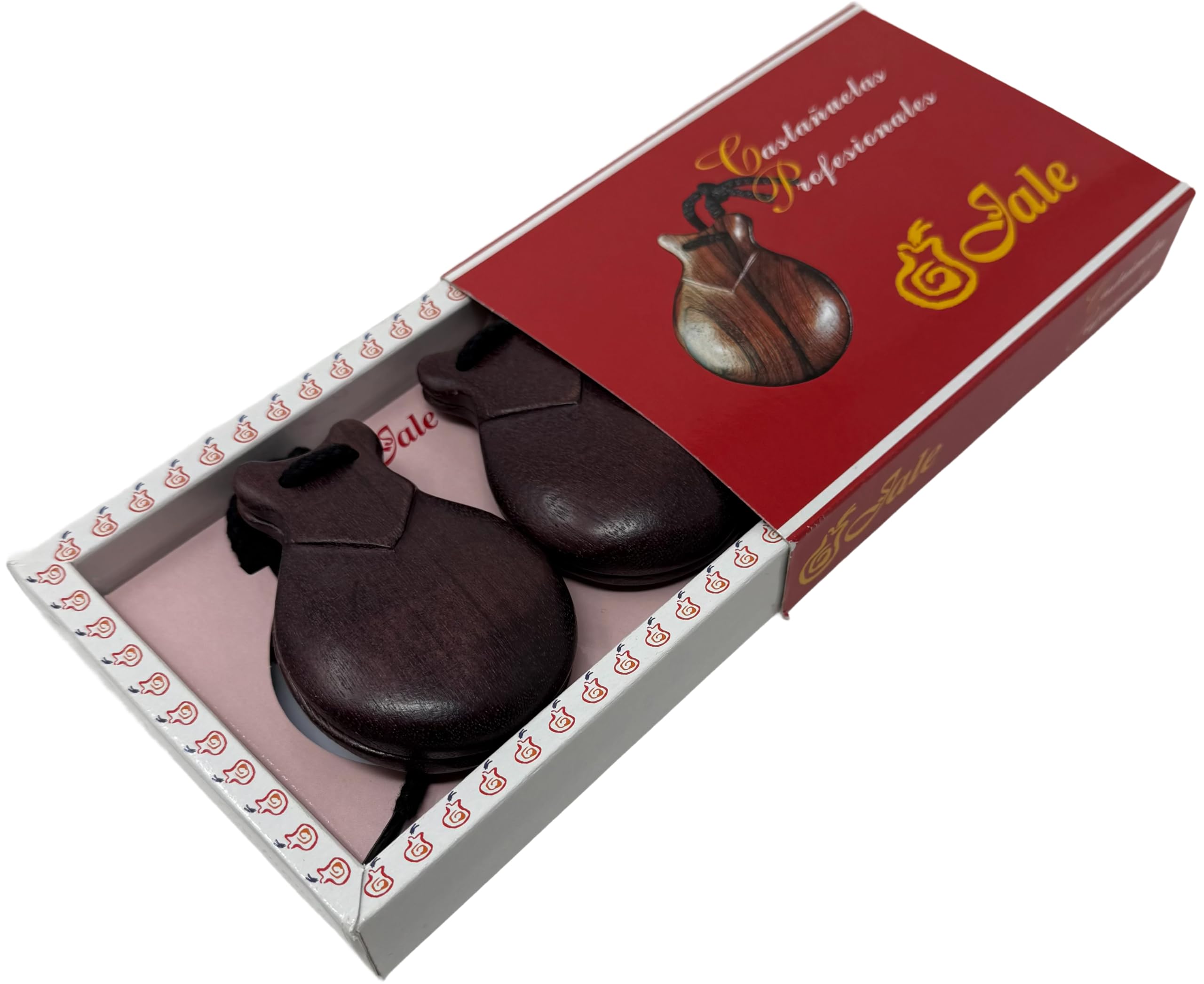 Castañuelas Jale 79-6 para Flamenco, Jotas y Danza Madera Palosanto Número 6 - Alta Resistencia y Ligereza - Hechas en España