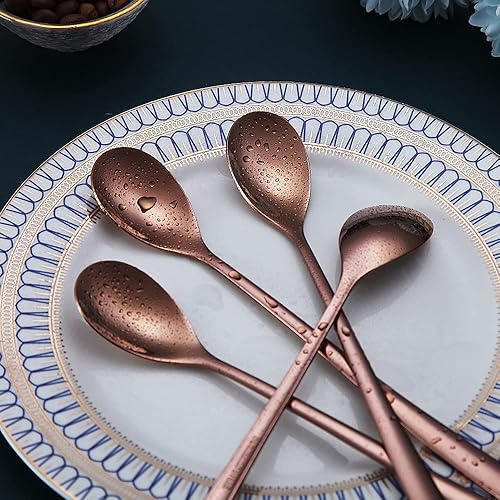 Miniatura 27 de Cuchara de mango largo, agitadores de café, cucharas de café de acero inoxidable de alta calidad, cucharas de té helado, cuchara de helado, cucharas