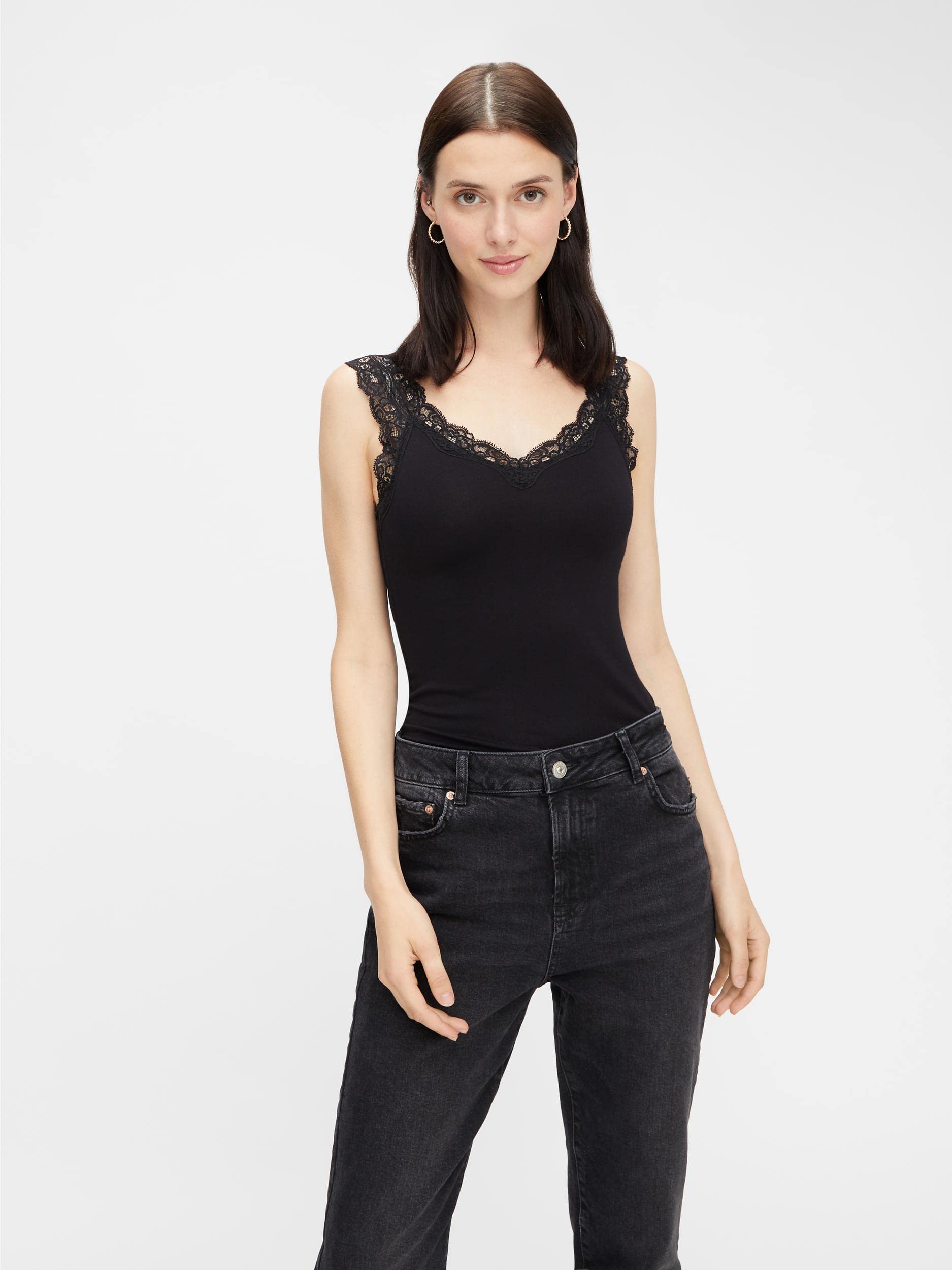 PIECES Pcbarbera Pizzo Top Noos Top Donna