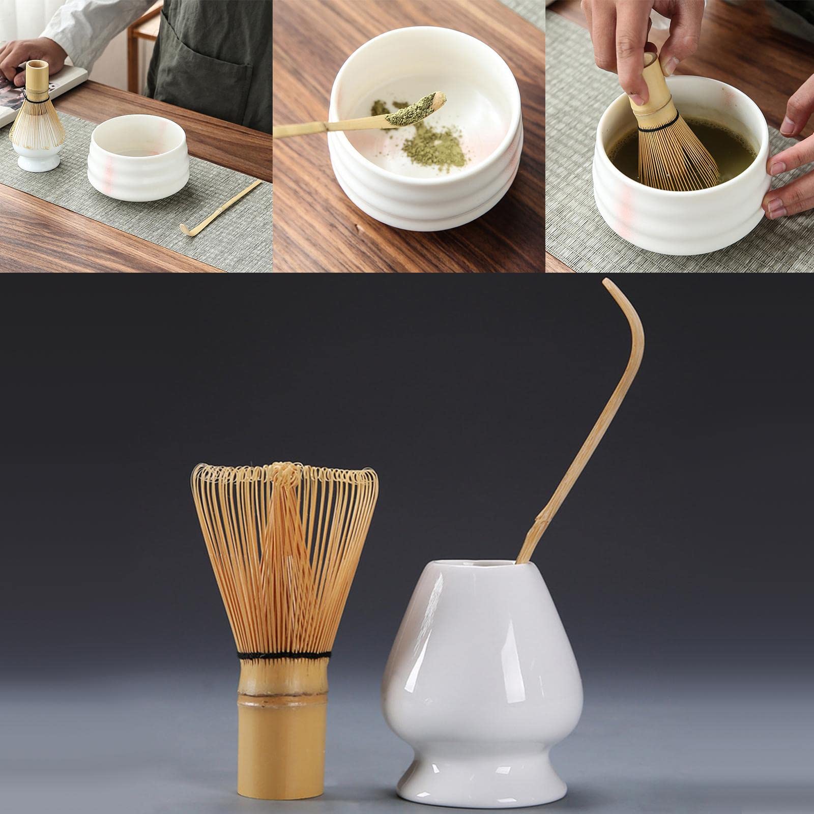 ATORSE Matcha Set Ceramics Matcha Whisk Holder Matcha Ceremony Kit Bamboo Whisk White|Home & Garden|Food & Beverages|Tea 1